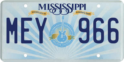 MS license plate MEY966