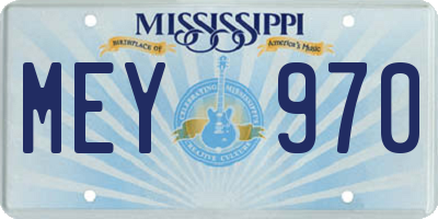 MS license plate MEY970