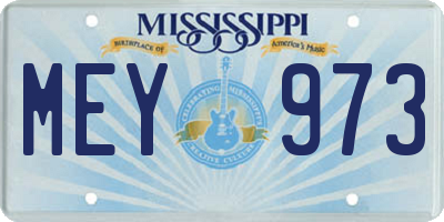 MS license plate MEY973