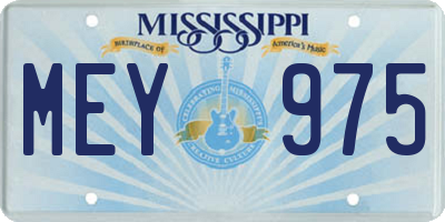 MS license plate MEY975