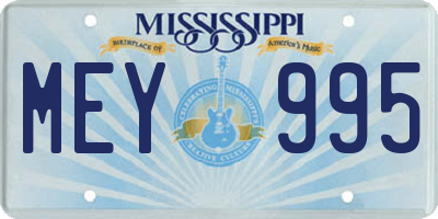 MS license plate MEY995