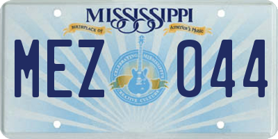 MS license plate MEZ044