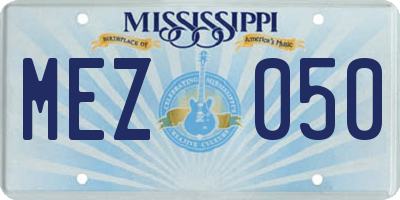 MS license plate MEZ050