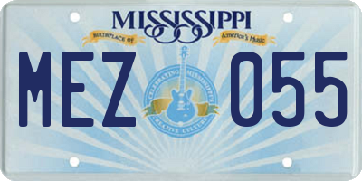 MS license plate MEZ055