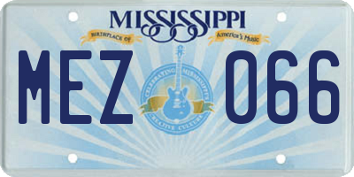 MS license plate MEZ066