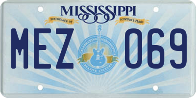 MS license plate MEZ069