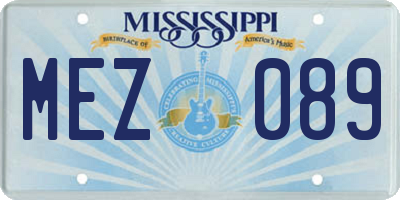 MS license plate MEZ089