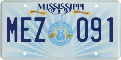 MS license plate MEZ091