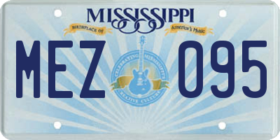 MS license plate MEZ095