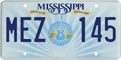 MS license plate MEZ145
