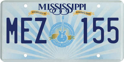 MS license plate MEZ155