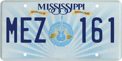 MS license plate MEZ161