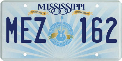 MS license plate MEZ162