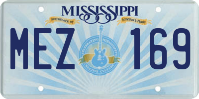 MS license plate MEZ169