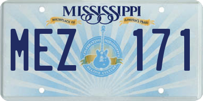 MS license plate MEZ171