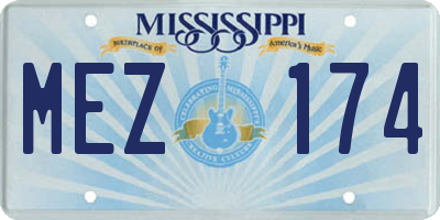 MS license plate MEZ174