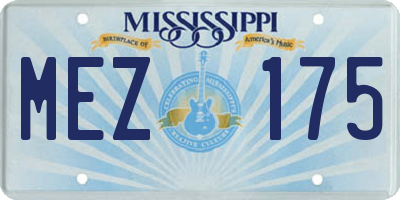 MS license plate MEZ175