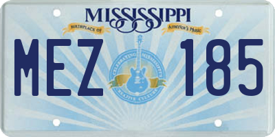 MS license plate MEZ185