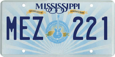 MS license plate MEZ221