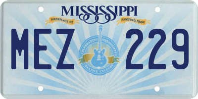 MS license plate MEZ229