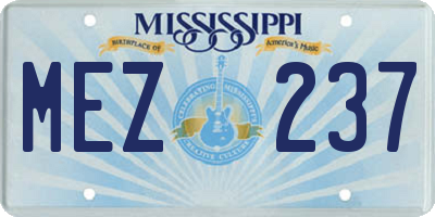 MS license plate MEZ237