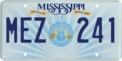 MS license plate MEZ241