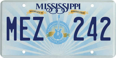 MS license plate MEZ242