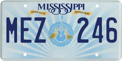 MS license plate MEZ246