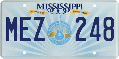 MS license plate MEZ248
