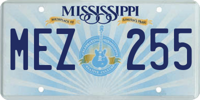 MS license plate MEZ255