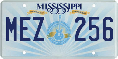MS license plate MEZ256