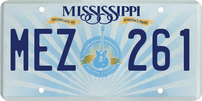 MS license plate MEZ261
