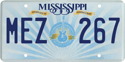 MS license plate MEZ267