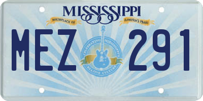 MS license plate MEZ291
