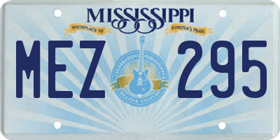 MS license plate MEZ295