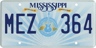 MS license plate MEZ364