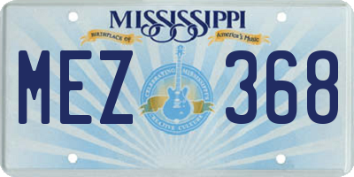 MS license plate MEZ368