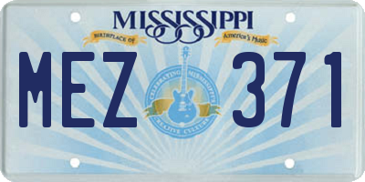 MS license plate MEZ371