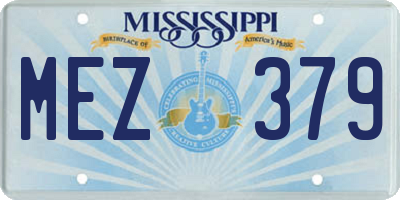 MS license plate MEZ379