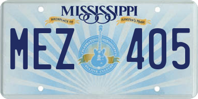 MS license plate MEZ405