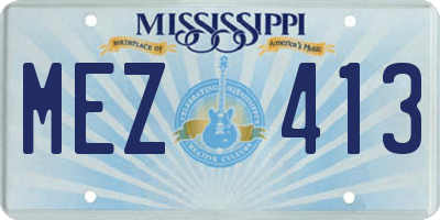 MS license plate MEZ413