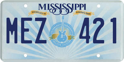 MS license plate MEZ421