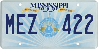 MS license plate MEZ422