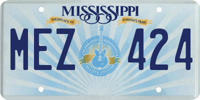 MS license plate MEZ424