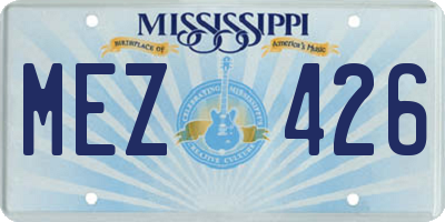 MS license plate MEZ426