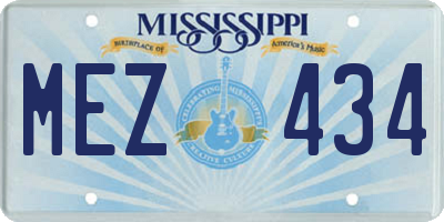 MS license plate MEZ434