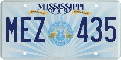 MS license plate MEZ435