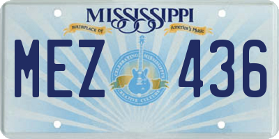 MS license plate MEZ436