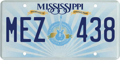 MS license plate MEZ438