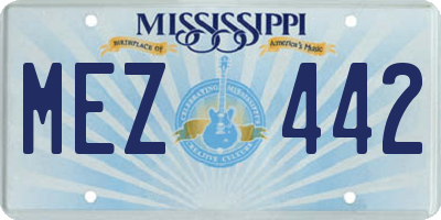 MS license plate MEZ442